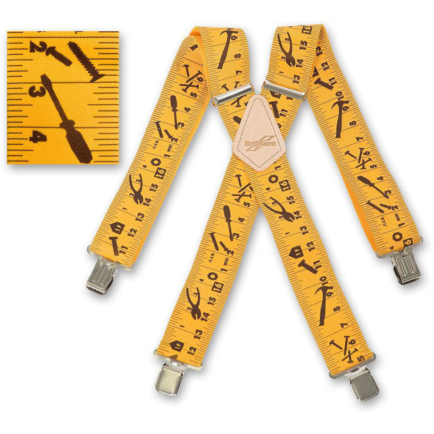 Picture of Yellow Tape Measure Braces - 341031