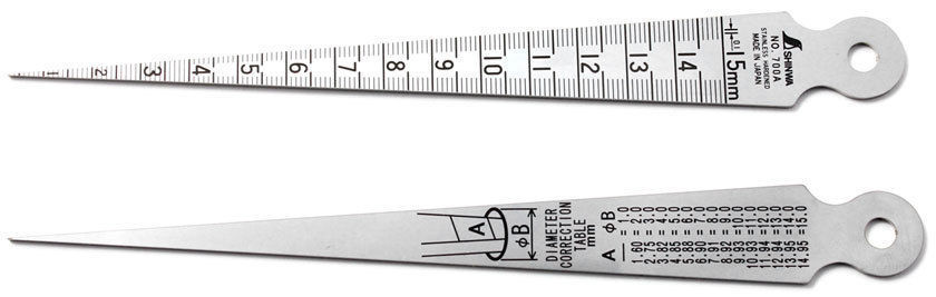 Shinwa 62600 Stainless Steel Taper Gauge - 1mm to 15mm (No. 700A ...