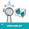 Picture of DREMEL 107 Engraving Cutter 2.4mm