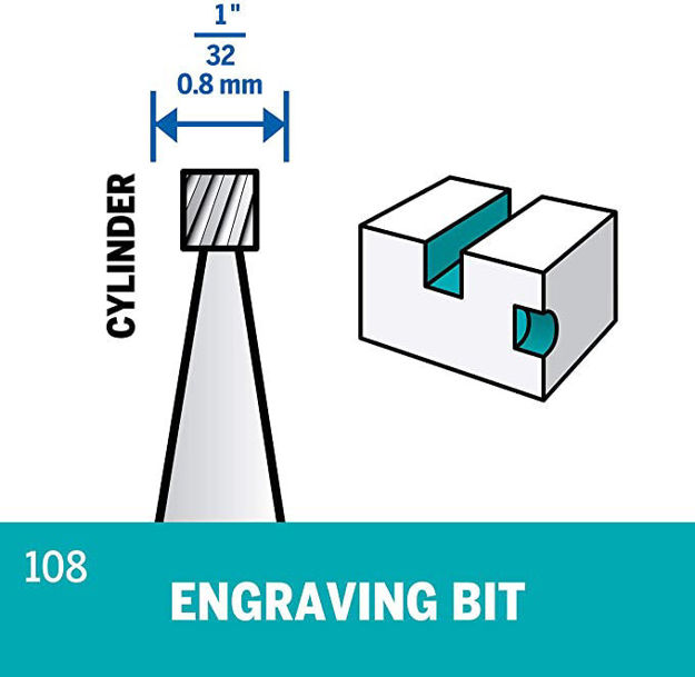 Picture of DREMEL 108 Engraving Cutter 0.8mm