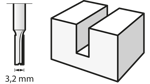 Picture of DREMEL 650 Straight Router Bit 3.2mm