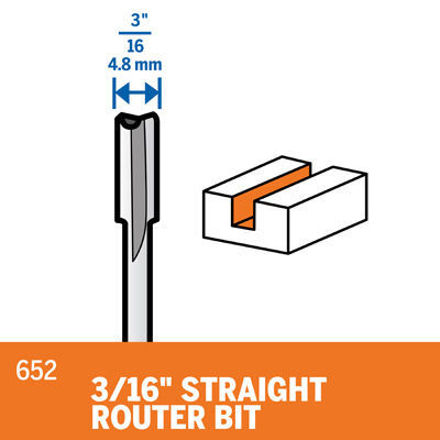 Picture of DREMEL 652 Straight Router Bit 4.8mm