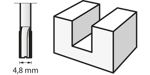 Picture of DREMEL 652 Straight Router Bit 4.8mm