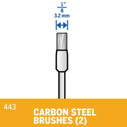 Picture of DREMEL 443 Carbon Steel Brushes 3.2mm