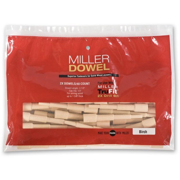 Picture of Miller Large Dowels 2X Birch 40pk - 300497