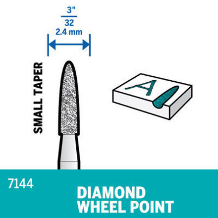 Picture of DREMEL 7144 Diamond Wheel Point 2.4mm