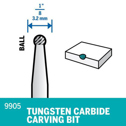 Picture of DREMEL 9905 Tungsten Carbide Ball Tip 3.2mm