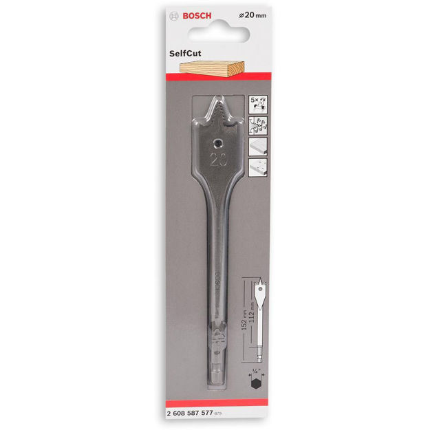 Picture of Bosch Self Cutting Flat Bit 20mm