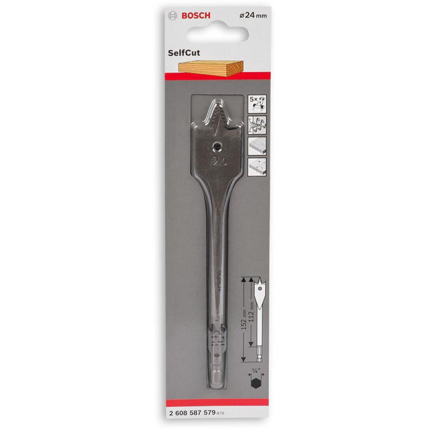 Picture of Bosch Self Cutting Flat Bit 24mm