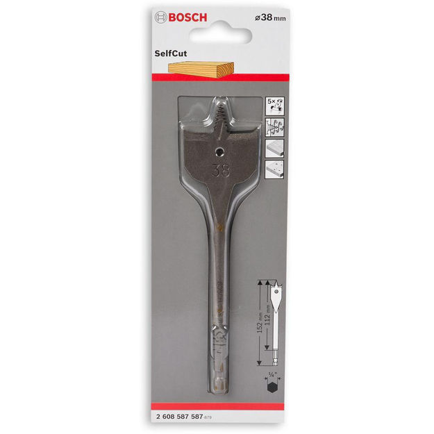 Picture of Bosch Self Cutting Flat Bit 38mm