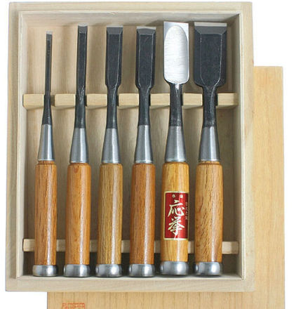 Picture of Japanese Hattori Oire Nomi 6pc Chisel Set