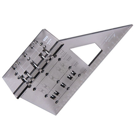 Picture of Shinwa Japanese Square Mitre Marking Saddle Layout Miter Rule 3D 45° 90° - 62115