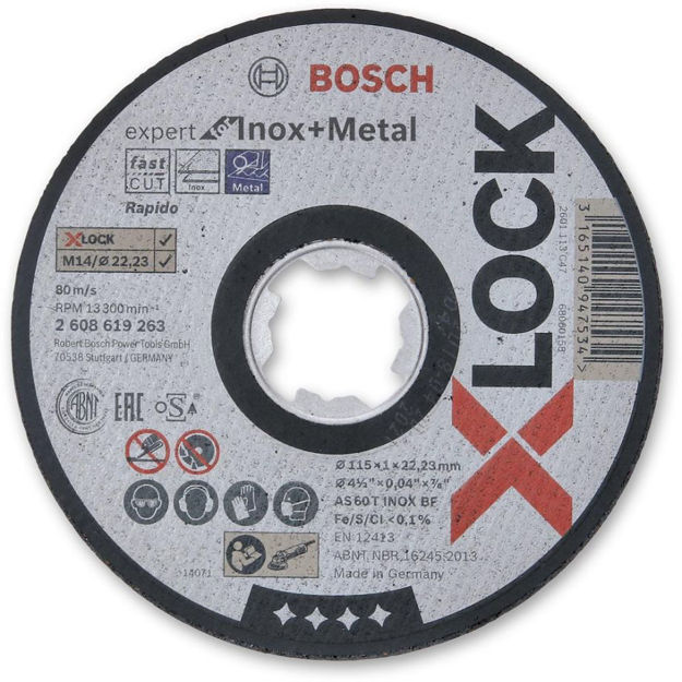 Picture of Bosch X Lock Expert 1mm Thin Metal Cutting Disc 115mm - 2608619263