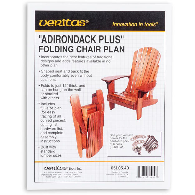 Picture of Veritas Folding Adirondack Plus Chair Plan - 476773 05L05.40