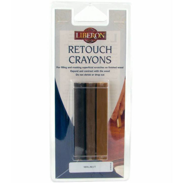 Picture of Liberon Retouch Crayons Walnut Pack 3 - LIBRCW