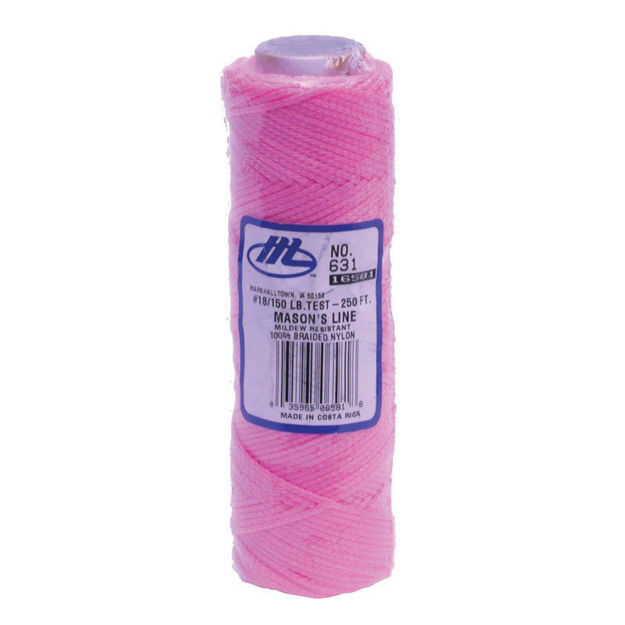 Picture of Marshalltown 76.2m (250ft) Braided Nylon Fluorescent Pink Brick Line - M631