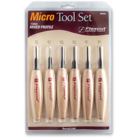 Picture of Flexcut MT910 6 Piece Mixed Profile Micro Tool Set - 102097