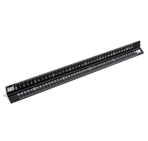 Picture of Shinwa Japanese Triangle Scale Rule 150mm Architecture - 74977