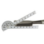 Picture of Shinwa Japanese Mini Protractor Rule Angle Finder Chrome Finish - 62995