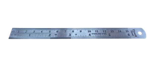 Picture of 6" / 150mm Stainless Steel Ruler Metric & Imperial Engineers Pocket Rule