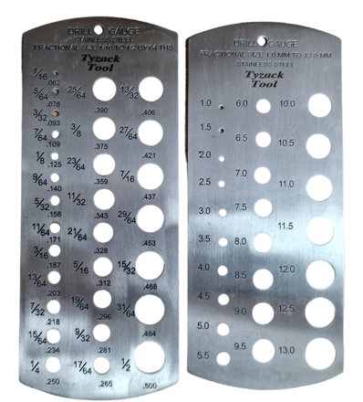 Picture of 2pc Drill Gauge Stainless Steel Metric & Imperial