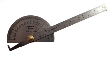 Picture of Tyzack 150mm Professional D Head Protractor - TT6922