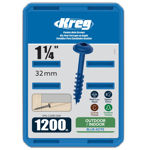 Picture of Kreg Blue-Kote WR Pocket Screws 32mm (1-1/4″) #8 Coarse - SML-C125B x 1200