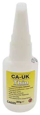Picture of CA-UK CA025 Thin Cyanoacrylate Superglue, Low Viscosity - 20g