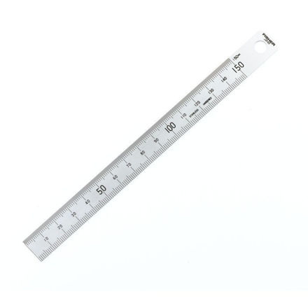 Picture of Fisher Satin Chrome Rule Ruler 150mm (6") Metric Ruler - FC06