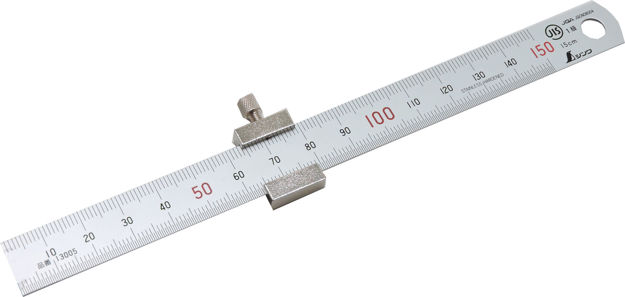 Picture of Shinwa Japanese 150mm Stainless Steel Rule With Ruler Stop - 76751