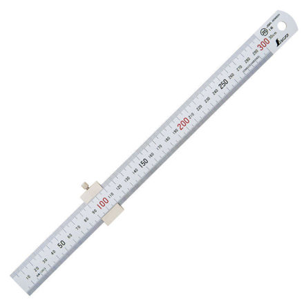 Picture of Shinwa Japanese 300mm Stainless Steel Rule With Ruler Stop - 76752