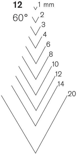 Pfeil 60° V Parting Tools Sweep 12 / 10mm - 12/10 - Tyzacktools