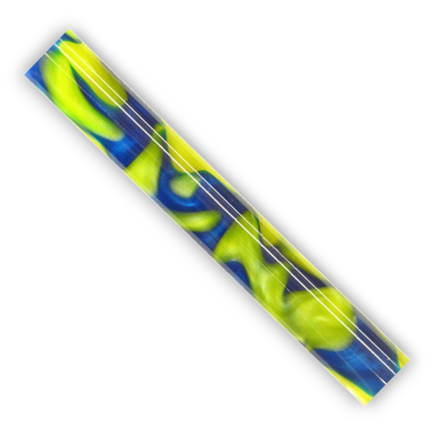 Picture of Charnwood Acrylic Pen Blank Yellow with Blue Swirl - AR11