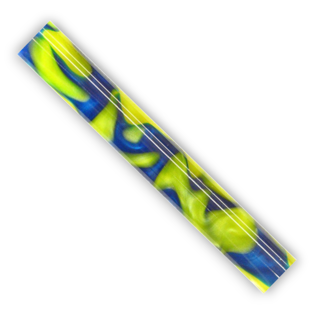 Picture of Charnwood Acrylic Pen Blank Yellow with Blue Swirl - AR11