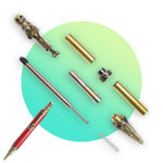Picture of Charnwood PS2 Pirate Skull Twist Pen Kit– Antique Bronze