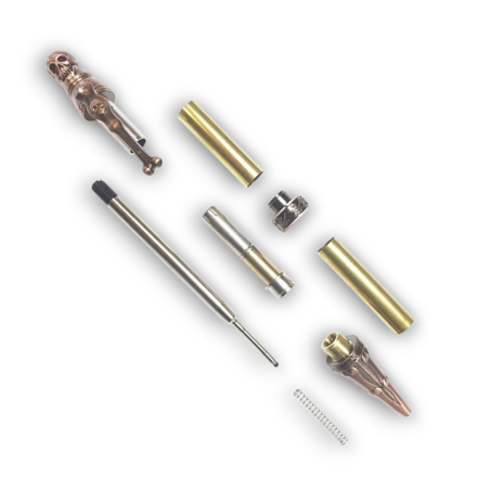 Picture of Charnwood PS3 Pirate Skull Twist Pen Kit – Antique Rose Copper