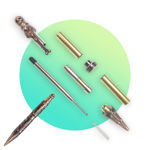 Picture of Charnwood PS3 Pirate Skull Twist Pen Kit – Antique Rose Copper