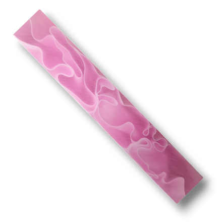 Picture of Acrylic Pen Blank Breast Cancer Pink with White Lines - AB21