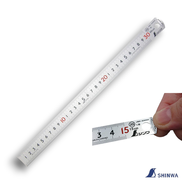 Picture of Shinwa 13134 Japanese 30cm Stainless Steel Pickup Rule