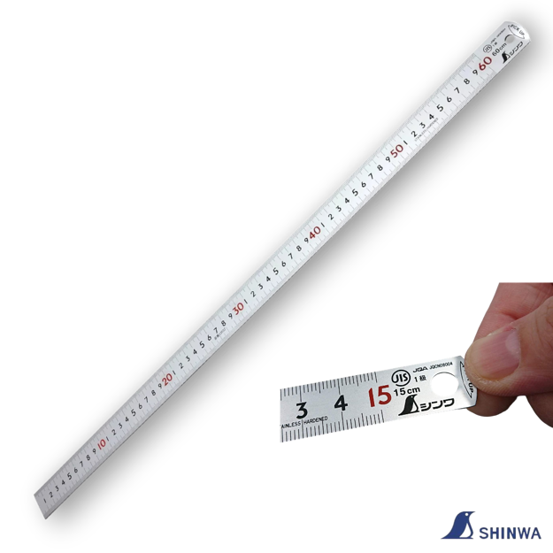 Picture of Shinwa 13137 Japanese 60cm Stainless Steel Pickup Rule