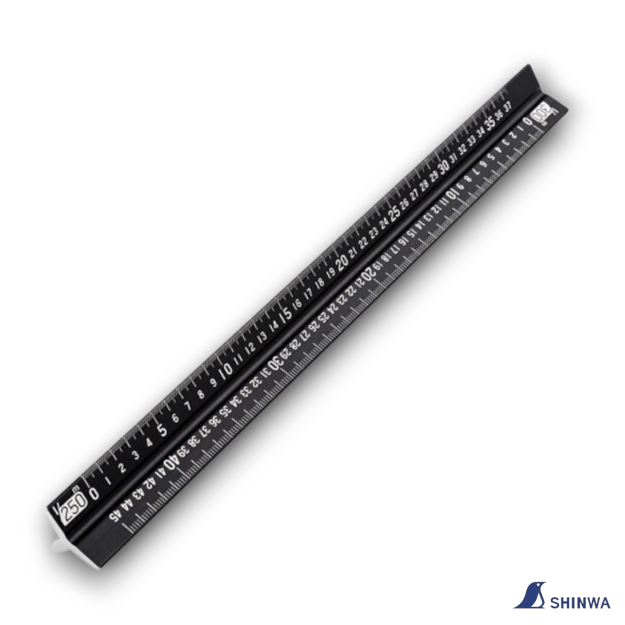 Picture of Shinwa 74977 Japanese Triangle Scale Rule 150mm Architecture