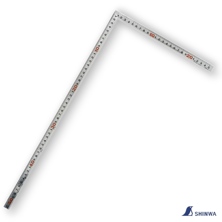 Picture of Shinwa 10014 Carpenter 2 Square Hard Chrome Finish Thick Corner 500 x 250mm