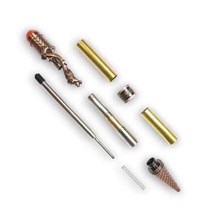 Picture of Charnwood Loong (Dragon) Twist Pen – Antique Rose Copper LD3