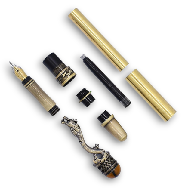 Picture of Charnwood Loong (Dragon) Fountain Pen – Antique Bronze Polish LD6