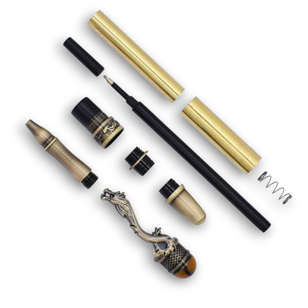 Picture of Charnwood Loong (Dragon) Rollerball Pen Kit – Antique Bronze Polish LD5