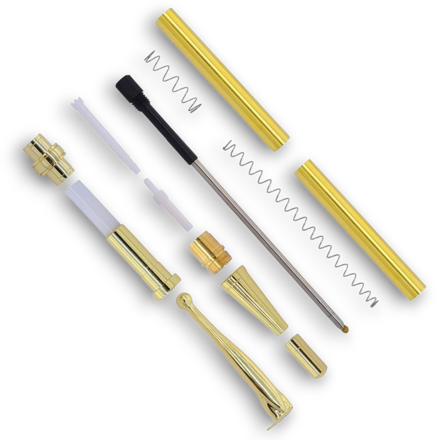 Picture of Tyzack Fancy Click Pen Kit 7mm – Gold FAN7G