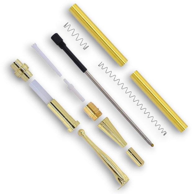 Picture of Tyzack Fancy Click Pen Kit 7mm – Gold FAN7G