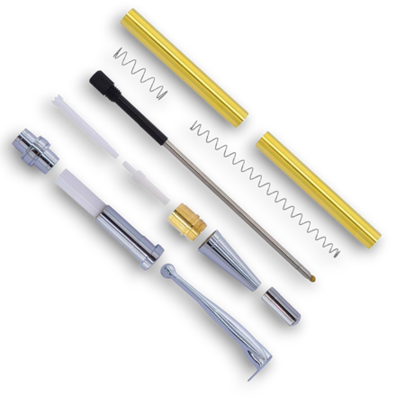 Picture of Tyzack Fancy Click Pen Kit 7mm – Chrome FAN7CHR