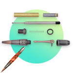 Picture of Legacy, Da Vinci Twist Pen Antique Rose Copper & Gun-Polish Twist Pen Kit - PRX1