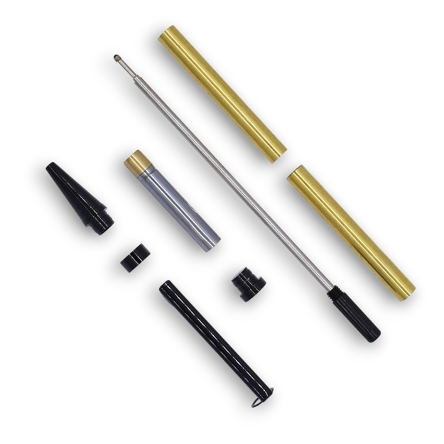 Picture of Charnwood 7mm Slimline Twist Pen Black Chrome -  PEN7BC